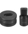 Hydraulic Hole Punch Die Set 10mm By 20mm Oval Hole In 40Cr Steel For CH70 Electric Punching Machine Kit, black finish