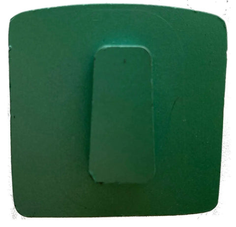 One green diamond grinding disc from Set Of 9 Pro Grade Diamond Grinding Discs For PG Floor Grinders Concrete Floor Surface Prep 120 And 140 Grit Standard Bond Wet Or Dry Use Heavy Duty Pads For Medium Soft To Medium Concrete.