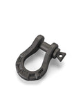 Half Inch Steel Winch D Ring Shackle With Five Eighth Inch Pin For Off Road Use Two Point Seven Five Ton 5500 Pound Capacity Black