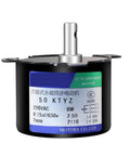 Front view of DIY Friendly Setup-Ready Universal AC 110V/220V 6W Permanent Magnet Synchronous Motor with Capacitor and Speed Reducer