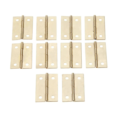 Gold 35x22mm Cabinet Hinge Set For Small Doors And Drawers 4 Hole Jewelry Box Decorative Hardware Zinc Alloy Build For Lightweight Strength