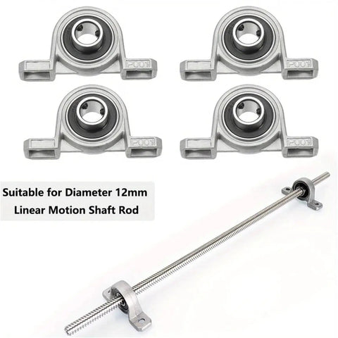 Heavy Duty Self Aligning Zinc Alloy Steel Ball Mounted Pillow Block Insert Bearing Cast Iron Housing High Wear Resistant Chrome Steel Smooth Low Noise For Industrial Machinery Sick Durability Long Life Tight Fit High Load Capacity Built To Last, 12mm shaft