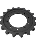 Heavy Duty Drive Sprocket For Heavy Equipment Undercarriage with 10 bolt holes and 17 teeth, rugged and durable design.
