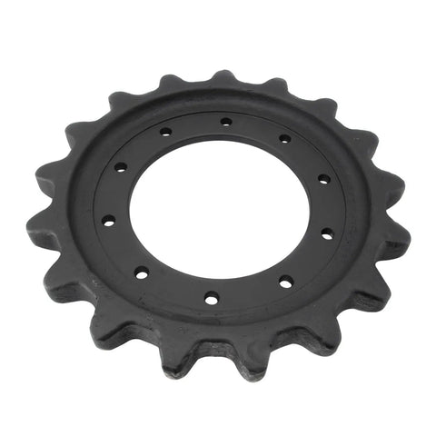 Heavy Duty Drive Sprocket For Heavy Equipment Undercarriage with 10 bolt holes and 17 teeth, rugged and durable design.