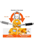 Heavy Duty Permanent Magnetic Lifter 2000Kg Capacity showing control switch and limit bolt for easy operation.