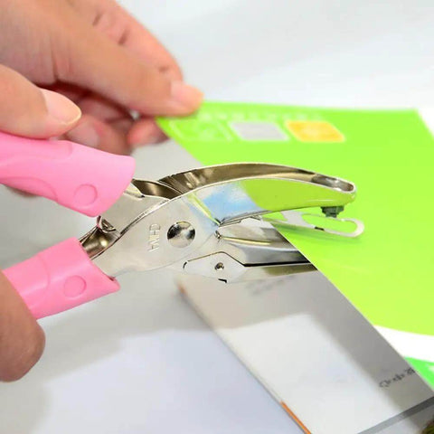Go To Handheld Metal Hole Puncher For DIY Crafts Eight Sheet Capacity One And A Half To Six mm Hole Size Paper Punch with padded handle