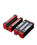 Precision High Speed Linear Guide Rail Kit Includes Four HGH20CA Slide Blocks And HGR20 Bearings For Smooth Sliding Motion With Low Friction And Zero Maintenance Needs On Any Diy Machine Or CNC Build Project. Two HGH20CA linear guide blocks with HGR20 rail for CNC and DIY machines