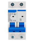 Miniature Circuit Breaker 2 Pole 32A MCB C Type Trip 6000A Breaking Capacity DIN Rail Mount Front View