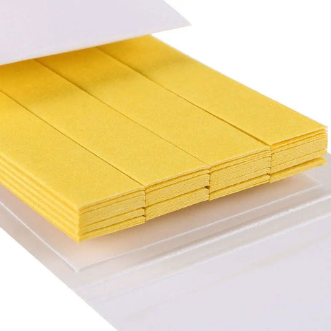 80 In 1 PH Test Strips Kit For Water, Food, Pool And Aquarium Testing From 5.5 To 9.0, showing yellow indicator paper.