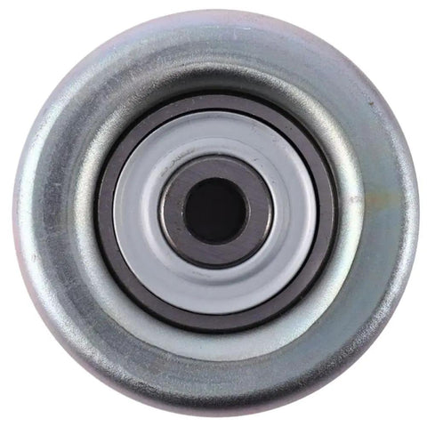 Upgrade Your Ride With This Solid Drive Idler Pulley Kit M63K For Toyota 4Runner And Tacoma 4.0L V6 Engines Replacing 16603-31040 Plus 16604-31020 Parts To Keep Things Smooth And Chill Under Hood. Close-up metal idler pulley wheel with bearing.