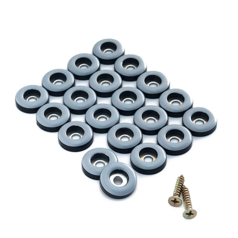 3/4 Inch Screw On PTFE Teflon Furniture Glides For Wooden Furniture Heavy Duty Chair Leg Sliders Protect Floors 20 Pack