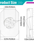 Three Pack 8141DBL Siding Mounting Block Kit, Pro Grade For Half Inch Lap Double And Four Inch Vinyl Siding, Weather Resistant Plastic Outdoor Mounting Plate, Durable Block For A Secure Professional Looking Install. product size diagram