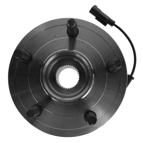Front view of the Front Wheel Bearing And Hub Assembly With ABS Sensor For 2009 2010 Dodge Ram 1500 And 2011 Ram 1500 Replacement