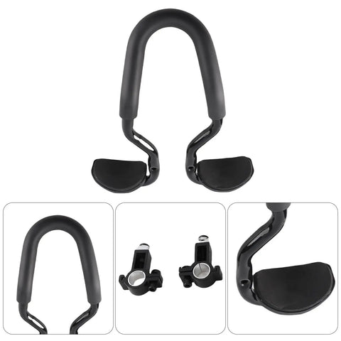 Clip On Aero Bar For Road Cycling Aluminum Alloy Armrest Bar With Soft Sponge Cushion and clips fit 22.2-25.4 mm handlebars