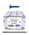 Blue 3/16 Inch By 1-1/4 Inch Flat Phillips Concrete Diamond Point Screw Anchor With Drill Bit For Masonry Block Or Brick Anchoring Self-Tapping And Easy To Drive 100 Pack