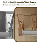 Drawer Guide Mounting Bracket Set for Left and Right Sides Replacement Rear Drawer Track Support for Kitchen Cabinet