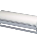 Legit White Newsprint Packing Paper Roll 12 X 1440 Ft for moving day in a durable metal dispenser.