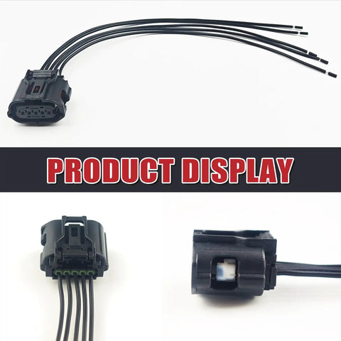 Mass Air Flow Sensor Connector Plug Pigtail Harness 5 Pin For MAF Sensor, beefy female connector, plug and play wiring harness.