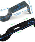Heavy Duty Adjustable Curtain Rod Brackets dimensions and design for 1 inch rods, black iron construction, ideal for robust support.