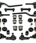 Front Steering Tie Rod End Assembly For Chevy And Chevy Ii 1962 To 1967 Includes Grease Seals and Cotter Pins, black components.