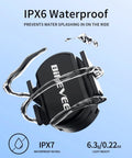 Cadence and Speed Sensor for Cycling With Dual Mode RPM Tracking, Wireless Bluetooth and ANT Plus Connectivity, shown IPX6 waterproof