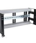 4U Rackmount DIN Rail Panel For 19 Inch Racks Heavy Duty 14 Gauge Steel Fits 2 Post 4 Post Cabinets Includes 17 Inch Wide DIN Rail