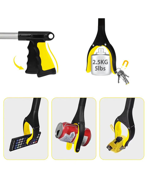 38 Inch Extra Long Reacher Grabber Tool With 360 Degree Rotating Anti Slip Jaw, Lightweight Yet Heavy Duty Reaching Aid For Elderly And Everyday Chores Easy Grab