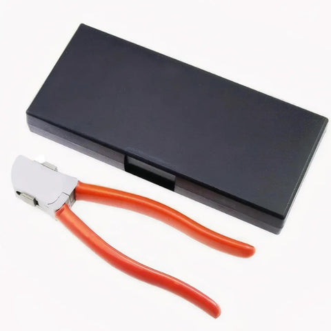 Pro Grade Key Duplicator And Cutting Machine For Vehicle Keys With Stainless Steel Construction Handy Locksmith Tool For Home Workshop Or Mobile Service Includes Durable Cutter Pliers And Versatile Key Cutting Capabilities. showing durable cutter pliers next to a black carrying case