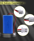 Beefy 5200mAh 3.7V Lithium Rechargeable Battery Pack With JST 2 Pin Connector showcasing PH2.54mm connector details