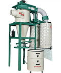 Heavy Duty 5 HP 3 Phase Cyclone Dust Collector With 55 Gallon Steel Drum And 215 Sq Ft Filter Surface For Industrial Woodworking And Rugged Construction