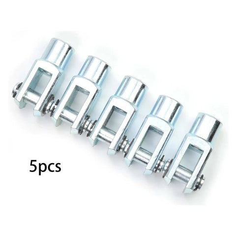 Five Pack Y Type Air Cylinder Clevis Ends M10x1.25 Female Thread For Pneumatic Cylinders, Heavy Duty Iron Link Connectors, 5pcs