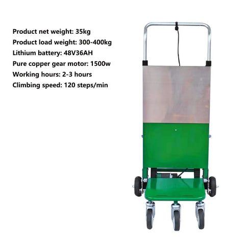 Heavy Duty Electric Stair Climber Cart With Powerful Crawler Tracks For Easy Moving Logistics Heavy Loads And Home Warehouse Tasks, 35kg weight.