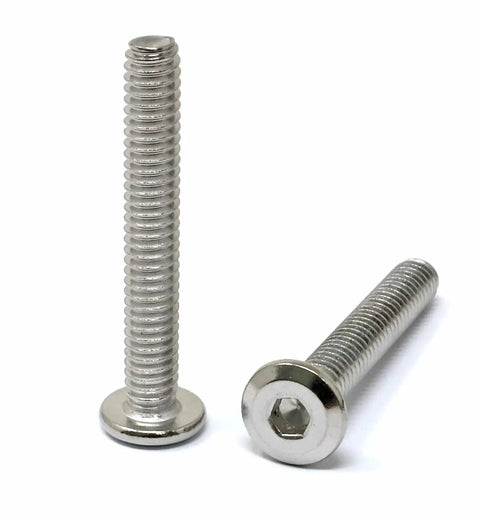 Heavy Duty 25 Pack 1/4-20 X 1-3/4 Inch Stainless Steel 304 Hex Socket Flat Head Cap Screws Bolts For Furniture Bright Finish
