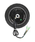 Eight Inch Electric Scooter Hub Motor Drop In Replacement with bullet proof tire and wiring, solid and durable for e-bike conversions.