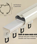 Hella Tough Wall Mounted Double Track Sliding Barn Door Hardware with built-in nano-mute strip for smooth and quiet operation.
