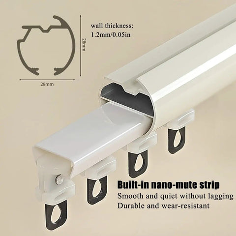 Hella Tough Wall Mounted Double Track Sliding Barn Door Hardware with built-in nano-mute strip for smooth and quiet operation.
