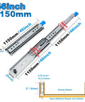 Heavy Duty Drawer Slides With Lock Full Extension Steel Runners 46 inch length for smooth gliding in cabinets.