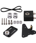Z Axis Lead Screw Aluminum Kit With Timing Belt For CR 10 Ender 3 3S, includes screws, timing belt, black anodized parts