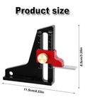 Pro Grade Aluminum Woodworking Height Gauge With Dual Scale And Metric Depth Measurement For Table Saw And Woodworking, size info