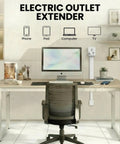 Adjustable Outlet Extender Stick With Flexible Rotating Head And Usb C Fast Charging Plus Two Extra Usb Ports And Dual Ac Receptacles For Tight Spaces No Sweat Setup Reach Every Corner in a modern office setup.