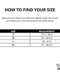 Size chart for Pace Running Vest Hydration Pack With 2 UltraFlasks 8L Trail Backpack For Men And Women Red Medium