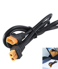 Heavy Duty Two Meter Extension Cable Male To Female Plug For Solar Batteries Rc Aircraft And Toy Cars 18Awg Pvc Jacket, black.