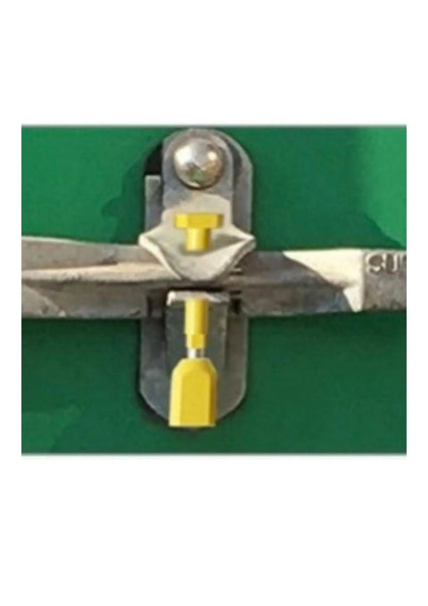 Yellow Hexagonal Bolt Seal Set 250 Pieces Metal Anti Spin High Security Cargo Container And Truck Trailer Seal CTPAT ISO 17712:2013 Compliant With Unique Serial Numbers securing a green container door