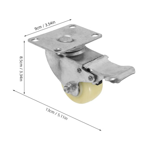 Heavy Hitter 5 Inch Nylon Cart Caster Wheels With Stainless Steel Plate Silent Smooth Rolling Replacement Casters For Industrial Furniture And Garage Utility Carts