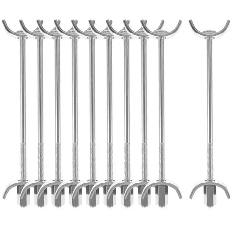 Galvanized Steel Countertop Joiner Connectors Kit Of 10 For Benchtop And Furniture Drawbolt Style Fasteners