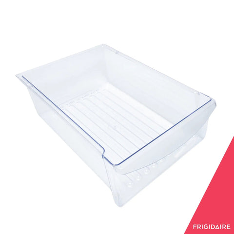 Fridge Meat Drawer 240530811 clear replacement tray for refrigerators, featuring durable plastic material with easy slide-in fit and no hassle direct swap.