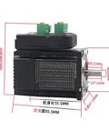 Beefy Torque 57x57mm Frame Nema 23 Closed Loop Stepper Motor 1.2Nm 4A 36V DC 2 Phase With 8mm Shaft For 3D Printers CNC Machines And Smooth Rock Solid Motion, side view with dimensions
