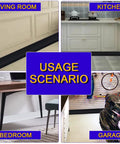 Various rooms featuring Dope White Vinyl Baseboard Molding With Crease Design, Flexible 5 Inch Wide Base Trim installation.