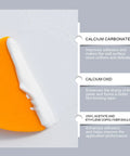 Orange scraper applying quick dry putty from All In One Wall Repair Kit With 150g Quick Dry Putty And Scraper, Easy Patch for drywall use.