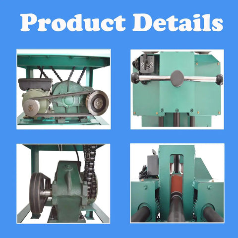 No Sweat One Hundred Ten Volt Electric Tube Bender front view showing motor and control panel for tube bending projects.